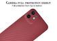 Случай волокна Aramid красного цвета iPhone 12 случая телефона волокна углерода мини